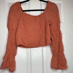 Wild Fable Long Sleeve Smocked Top